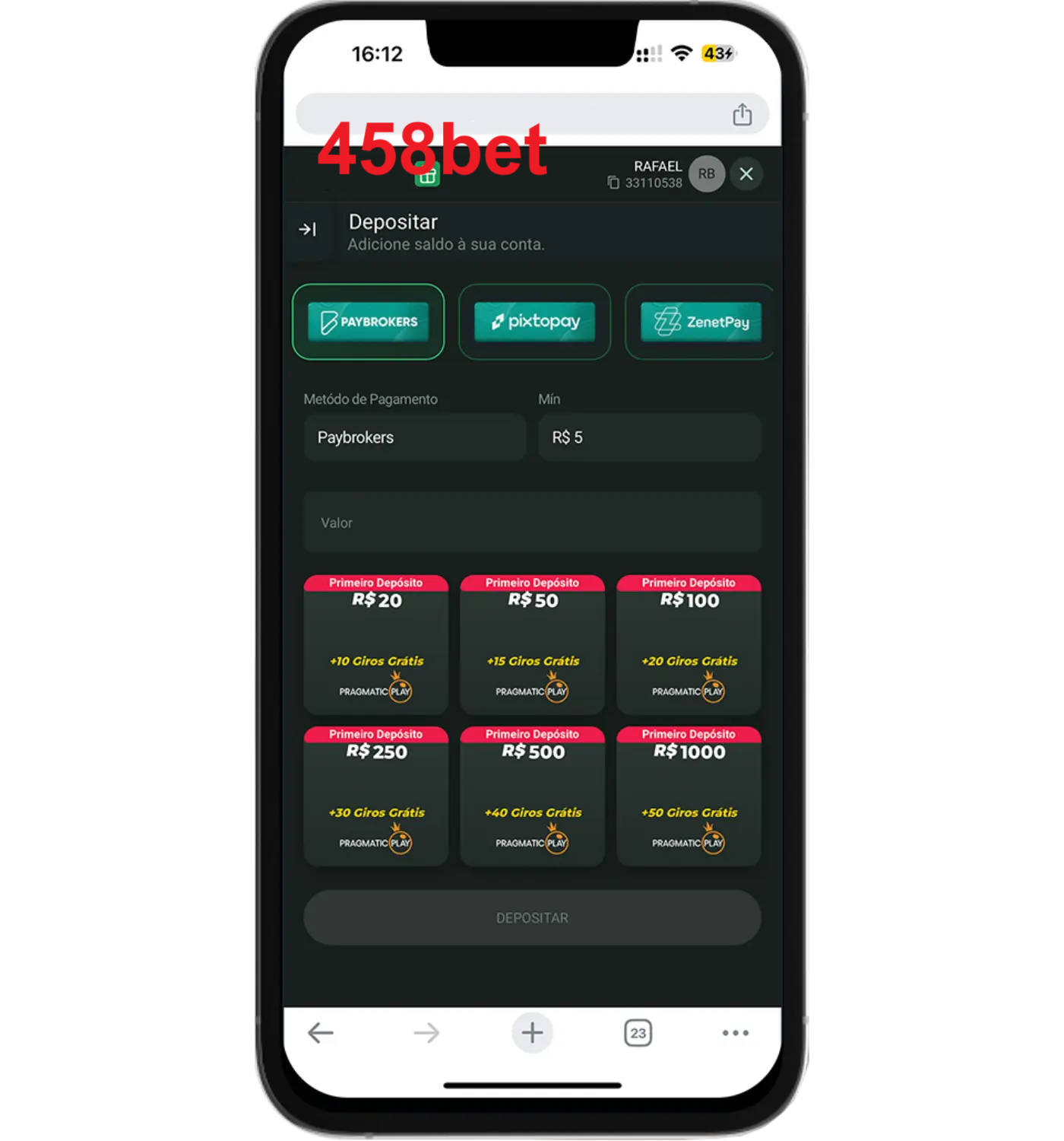 Baixe o aplicativo 458bet para jogar a qualquer momento